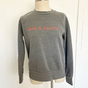 Sweaty Betty  Zen & Tonic Brixton Crewneck Sweatshirt in Charcoal‎ Grey Small